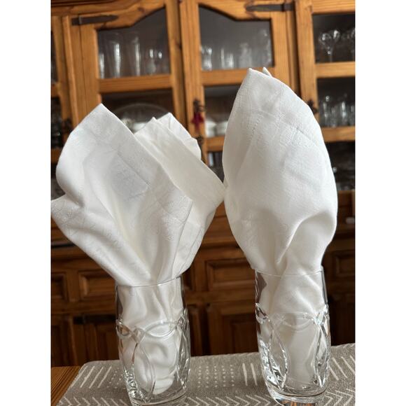 NWT Waterford Crystal formal MAEVE napkins white with design 21”x21” set of 12 - Picture 16 of 16